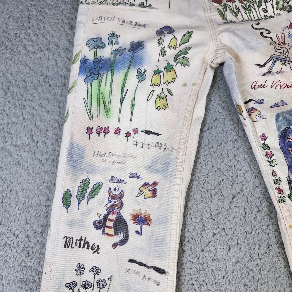 MOTHER High Waisted Rider Skimp Moto-Rabbit Jeans Size 24 Retail $278 - Picture 8 of 16